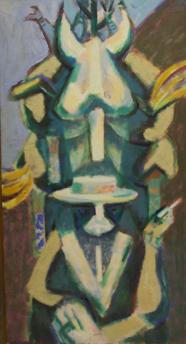 Old Woman with Turkeys by Jack McLarty, Image 1.