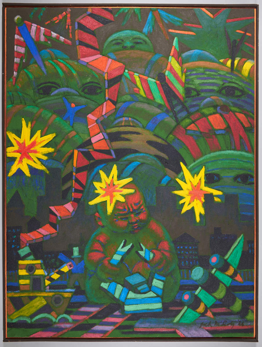 Baby Boom by Jack McLarty  Image: shown framed (photo courtesy JSMA)