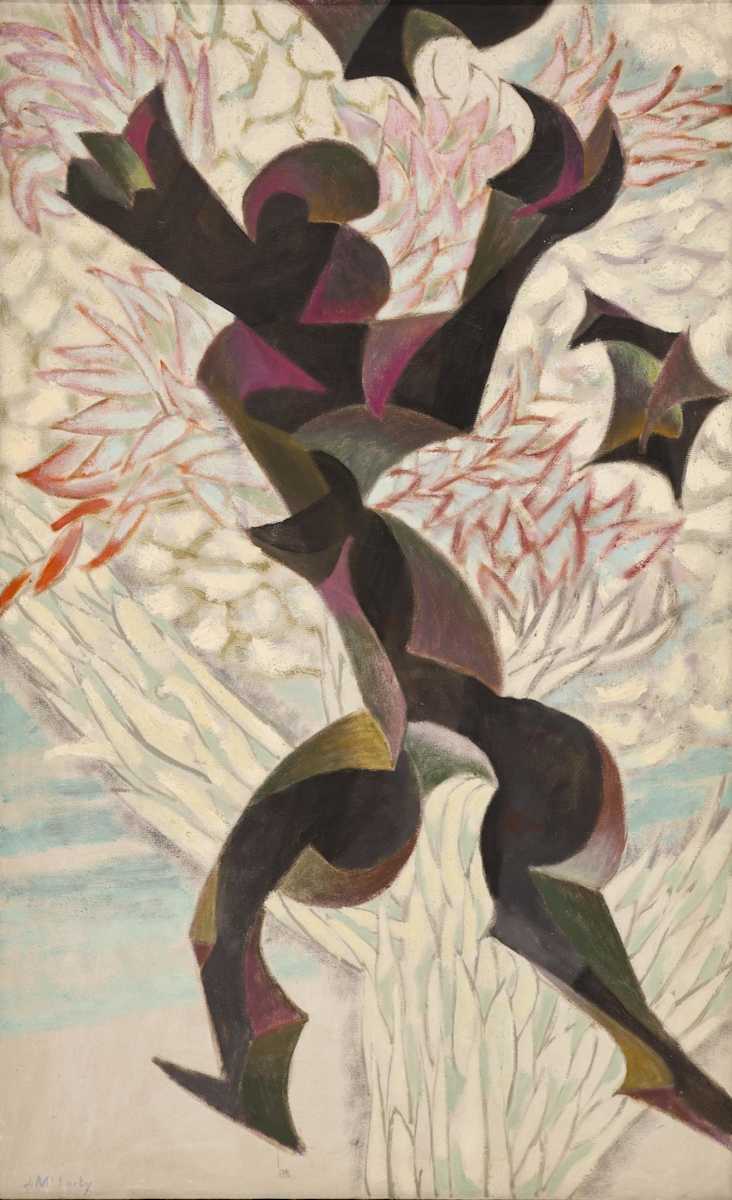 Burning Tree by Jack McLarty  Image: canvas only (photo courtesy MBA)