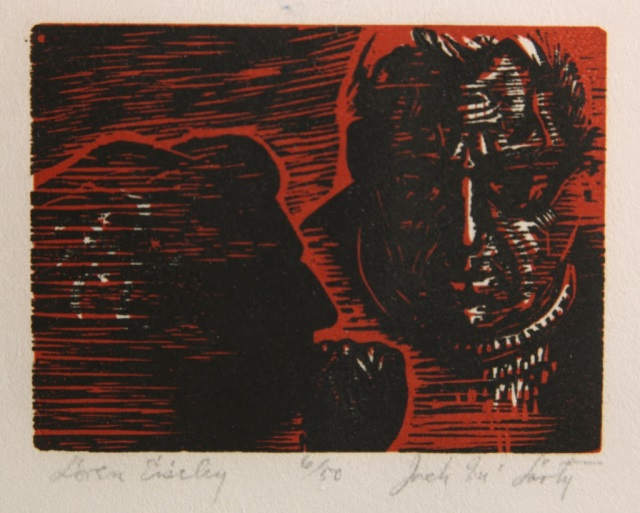 Loren Eiseley 6/50 by Jack McLarty  Image: image only (photo courtesy of Quinn's Auction Galleries)