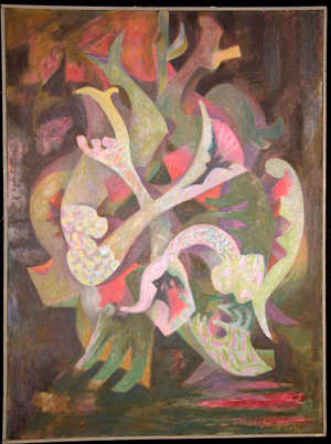 Poison Flower by Jack McLarty  Image: with frame (photo courtesy Pacific University Art Collection)