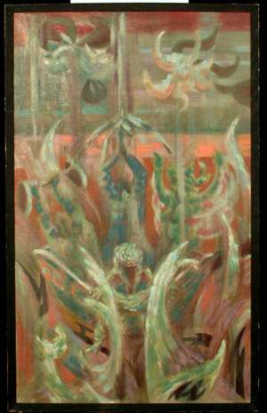 Storm by Jack McLarty  Image: in frame (photo courtesy Pacific University Art Collection)