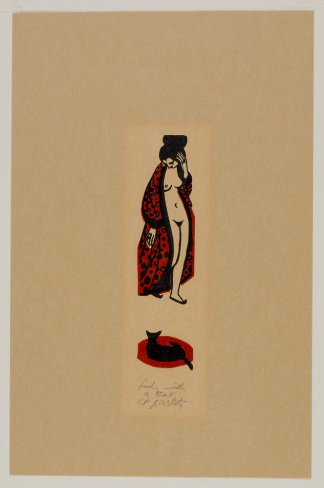 Lady With A Cat by Jack McLarty  Image: from Portland Art Museum