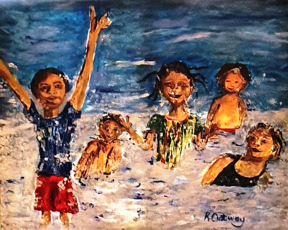 Covid Beach Regulation Lifted by Rita Oatway Artwork Archive