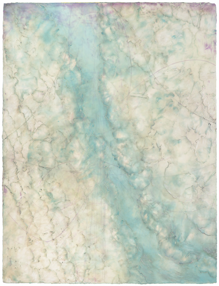 Glacier Stream II by Elise Wagner Fine Art, LLC  Image: This piece specifically draws inspiration from the Larsen-C ice shelf off of Antarctica. The title references the geologic occurrences of glacial streams which cause glacial breaks or calving. The Glacial Lake Missoula flood that formed the Columbia Gorge during the last ice age is also referenced.
