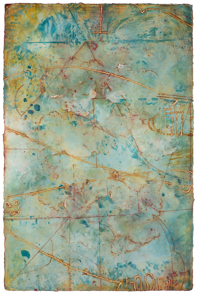 Peak by Elise Wagner Fine Art, LLC  Image: This piece is part of a three part series that explores the peaks, valleys and the unfamiliar terrains we experience in life. Peak also reflects upon the creative practice itself as I navigate the vast world of abstraction and my relationship to each piece as it evolves.