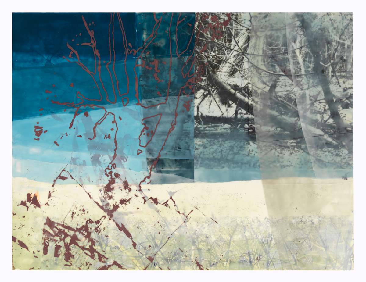 Finding the Way by Jane Michalski  Image: Encaustic on Panel,  Archival Inkjet Print, Photo Transfer, Silk Screen
