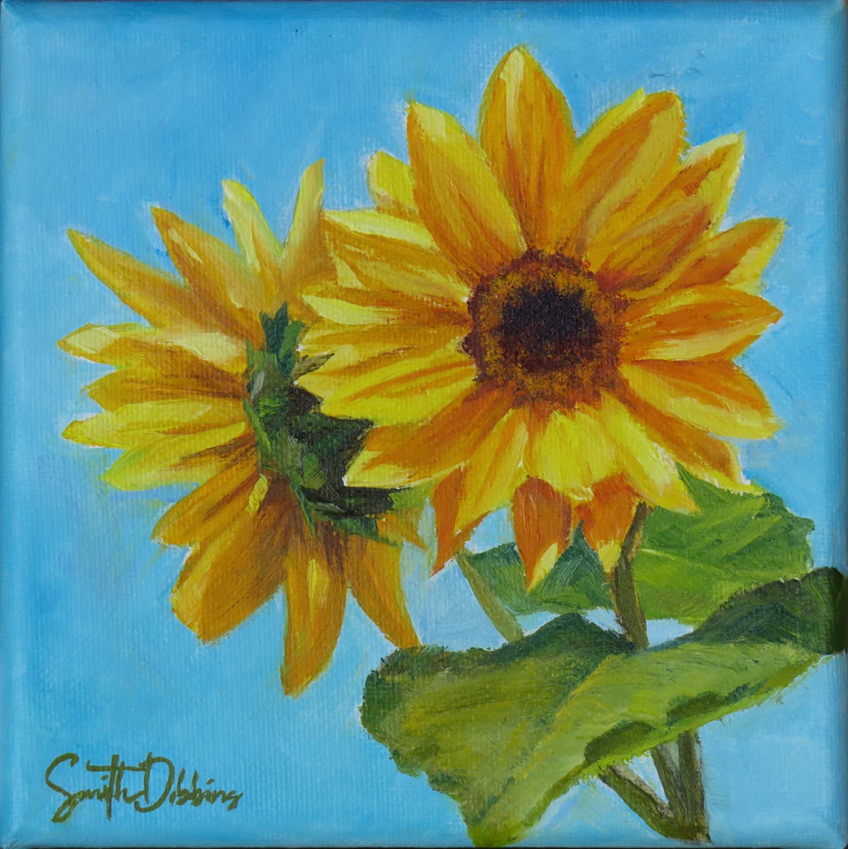 Sunflowers in Blue 