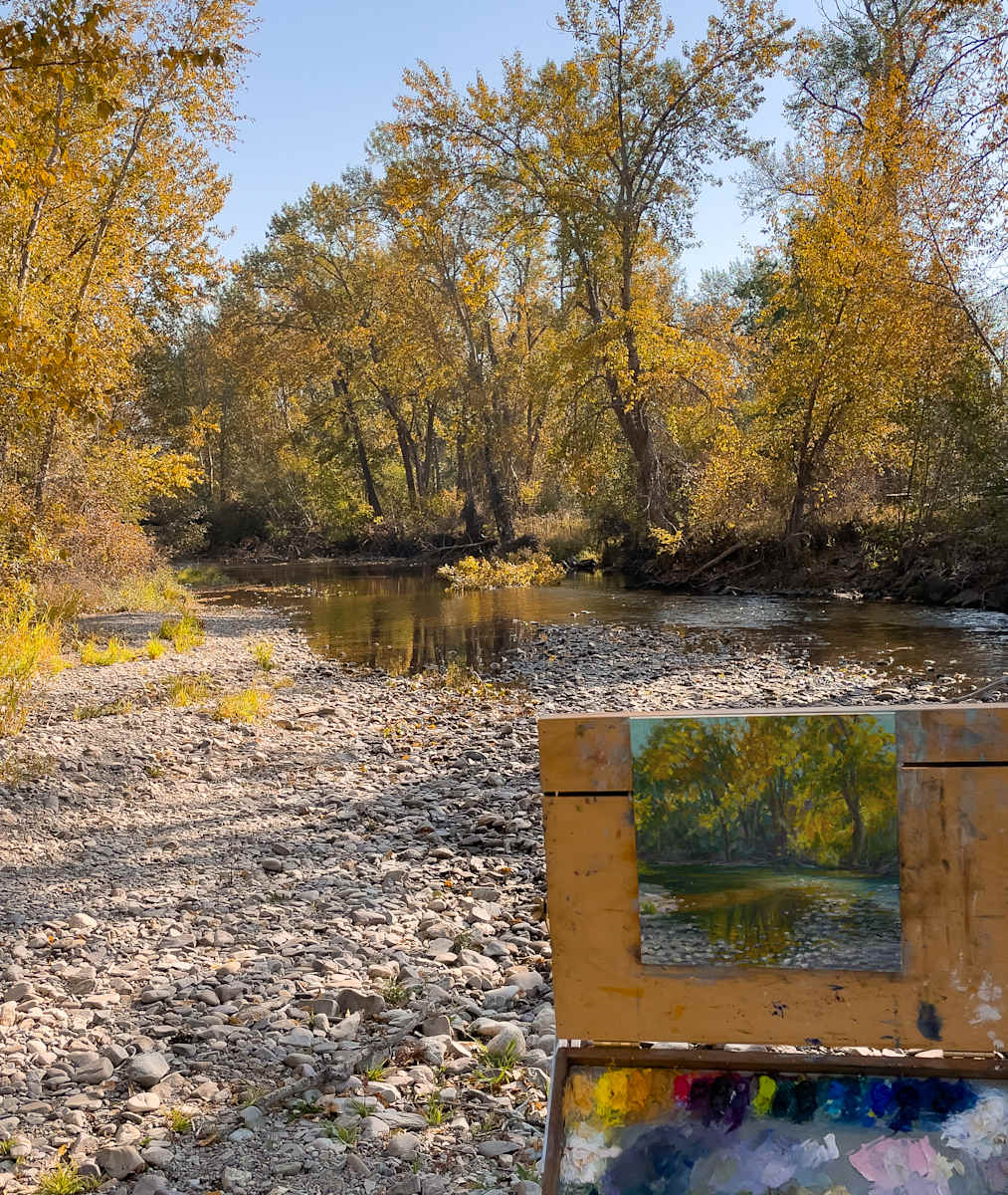 Autumn on Lolo Creek by Becky Smith-Dobbins 