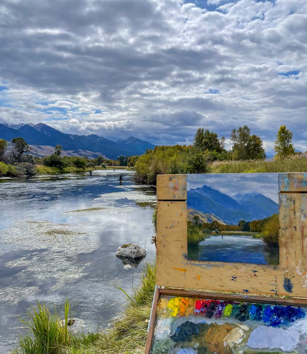 Fly Fishing In Paradise Valley by Becky Smith-Dobbins 