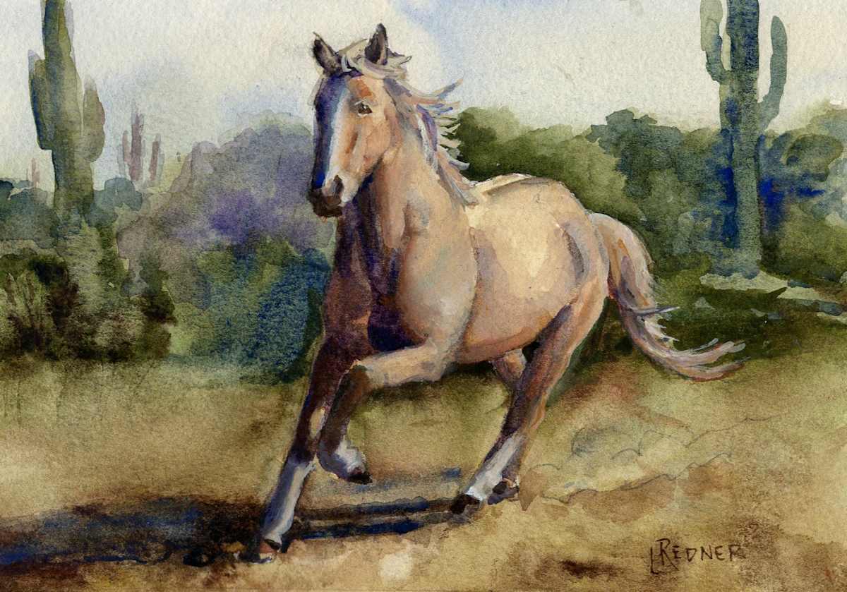 Parade of Horses:8.Lightning The Southwest Horse by Lynette Redner 