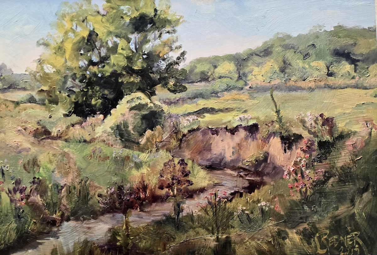 Reproduction: Meadow by the Creek by Lynette Redner 