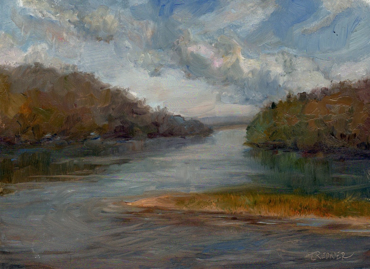 Spring on the River; Seasons Changing: Wisconsin River by Lynette Redner 