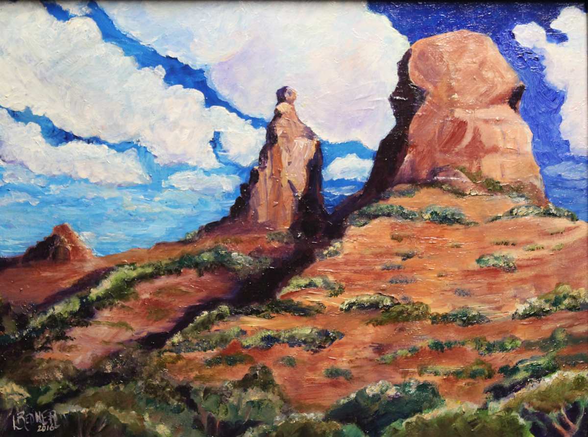 Sedona Red Rock and Clouds by Lynette Redner, Image 1.