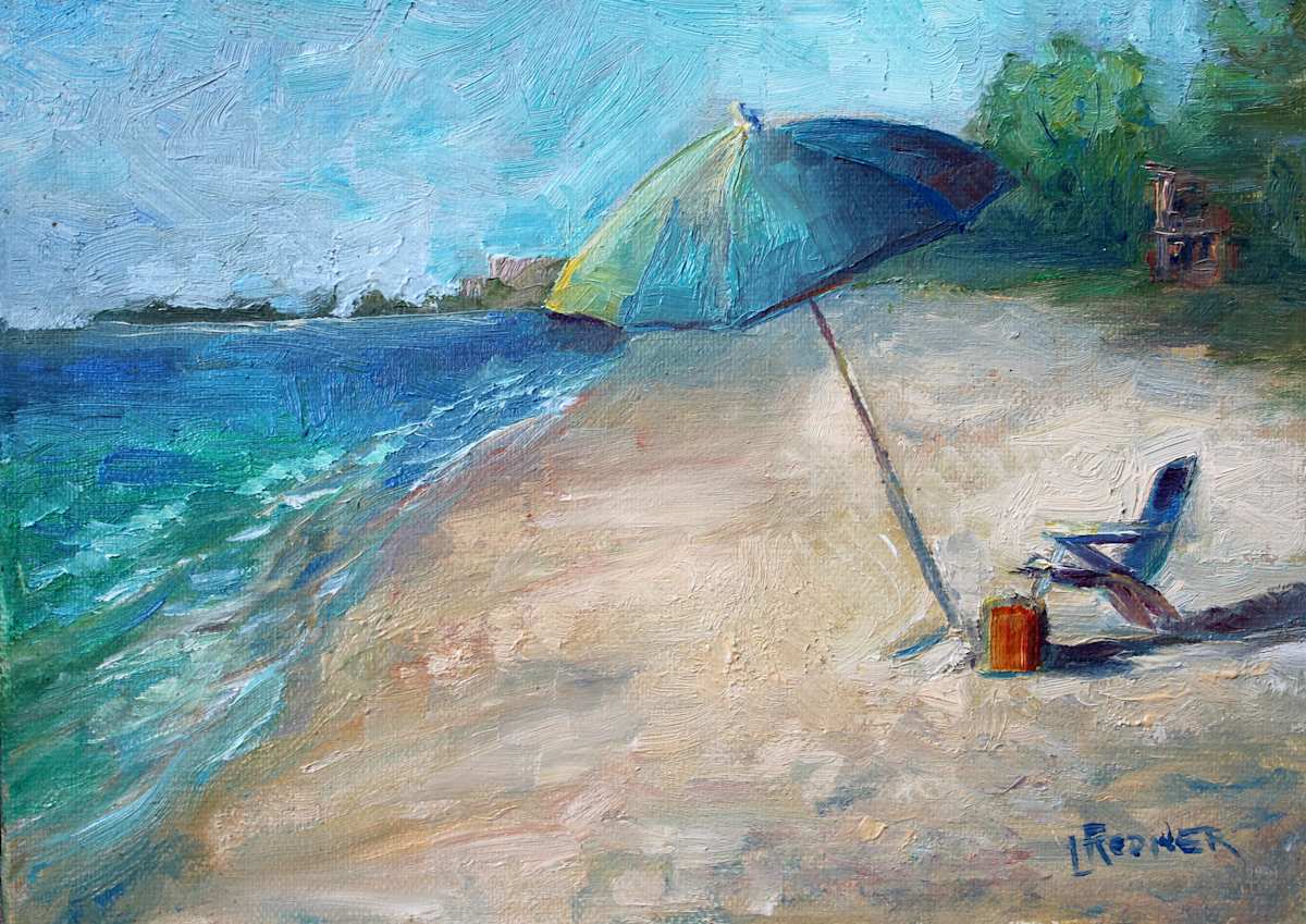 Solitude at the beach by Lynette Redner, Image 1.