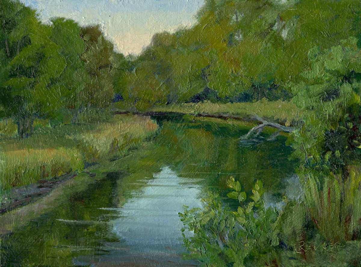 The Quiet Baraboo River: Reedsburg, Wisconsin by Lynette Redner 