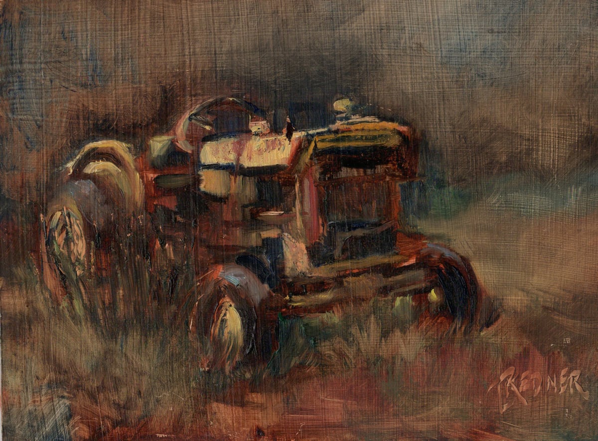 Distressed Tractor by Lynette Redner 