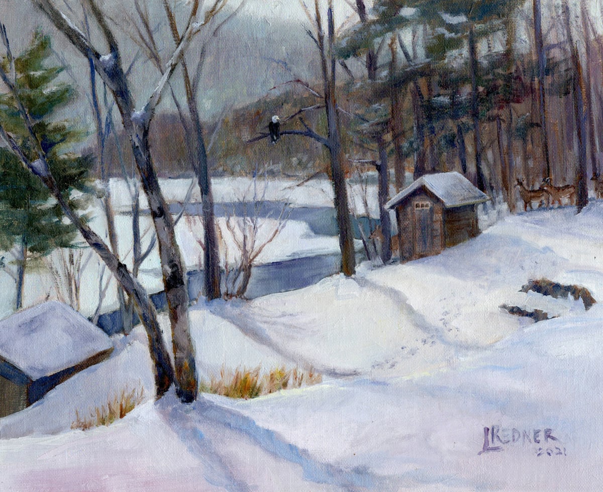 Visitors on a Winter Day by Lynette Redner 