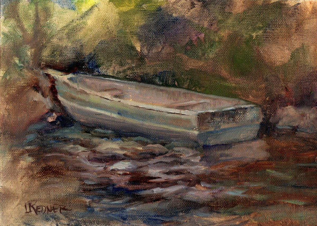 Rowboat Hiding Place by Lynette Redner 