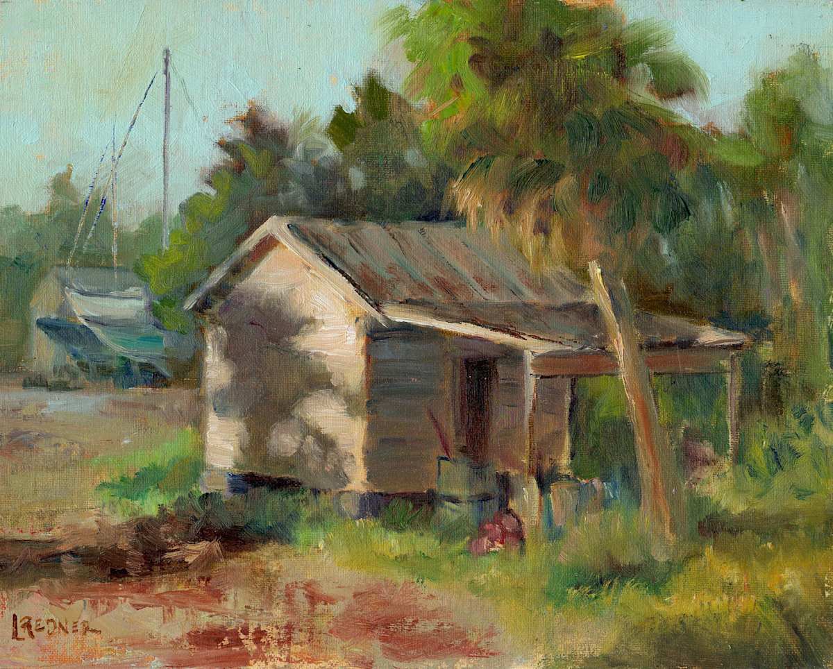 The Abandoned Fishing Shack by Lynette Redner 