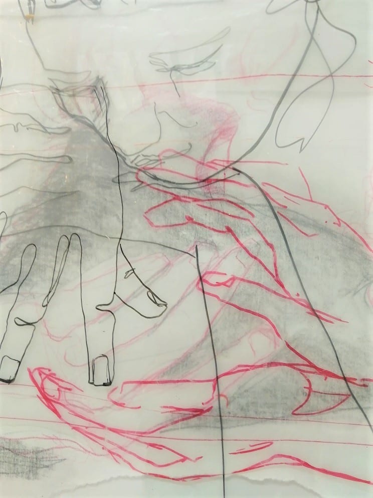 lignes rouge 1 /  les éphemères by Nina Urlichs 