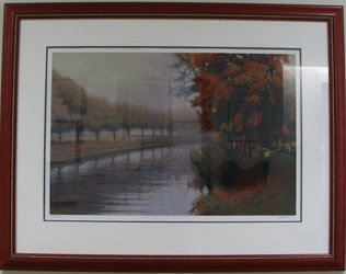 Canal in Autumn Mist I by John Friedman 