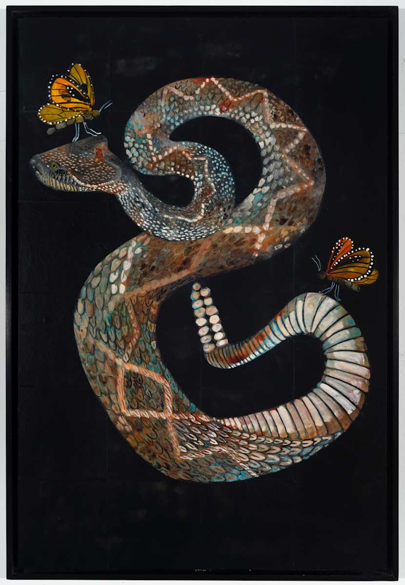 Prairie Rattlesnake, Monarch Butterfly by Nancy Friedemann-Sánchez, Image 1.