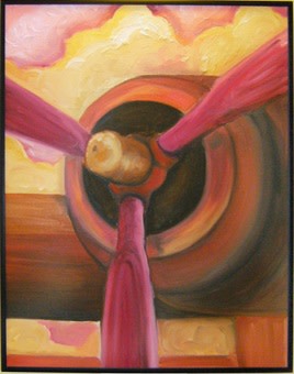 Just a Plane Sunset by Katherine J. Fries 