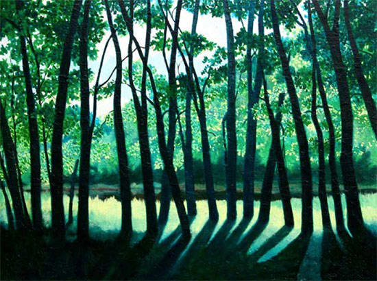 St. Croix River through the Trees by Betni Kalk 