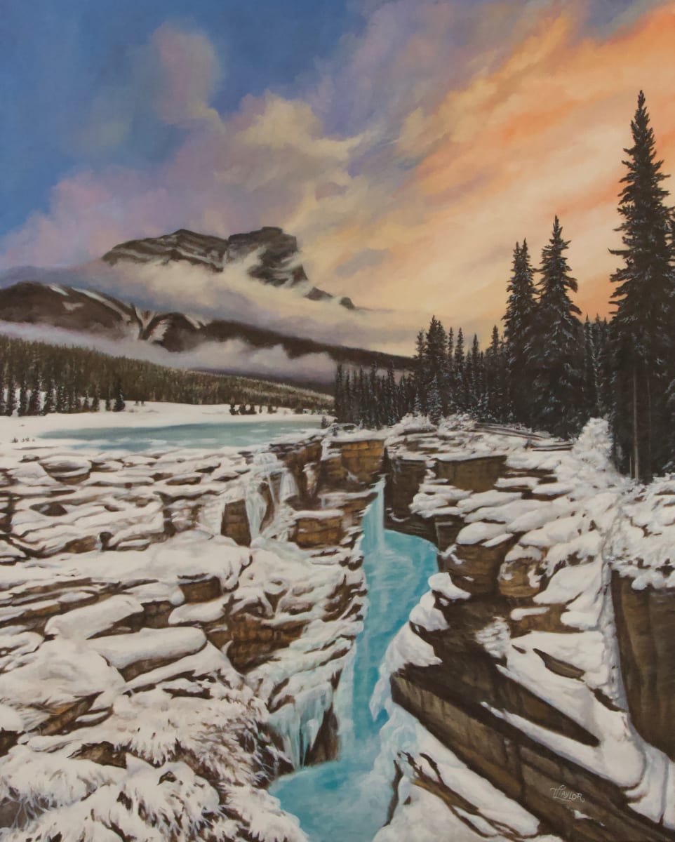 Athabasca Falls Frozen, Image 1.