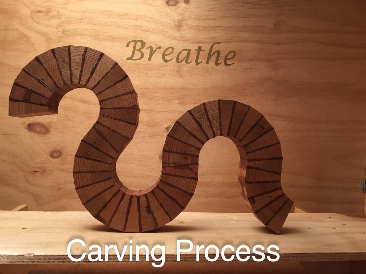 The carving process 