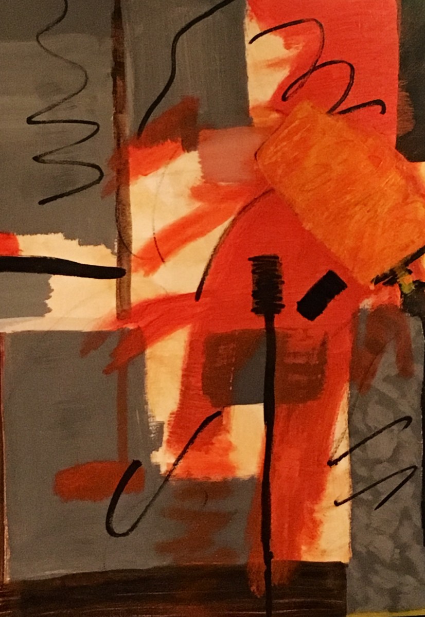 Taos in Orange by HaneyBettyArt 