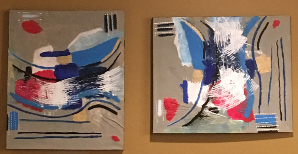 Diptych in Grey by HaneyBettyArt 