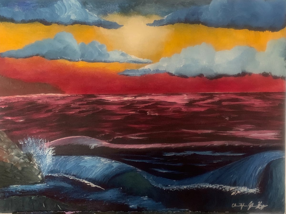 Crimson waves of Passion by Christopher Hoppe 