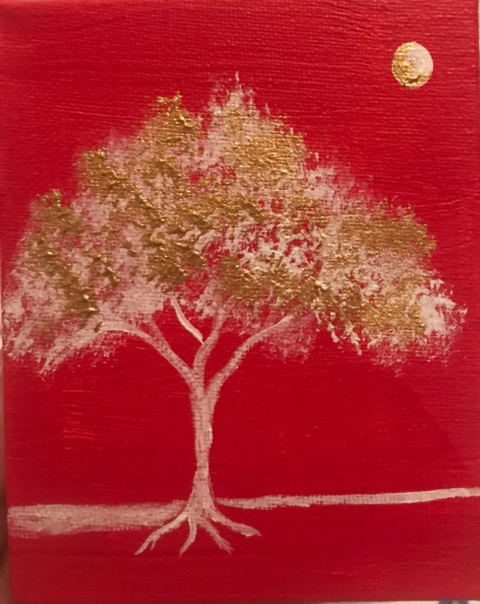 Gold Leaves upon the Moon by Christopher John Hoppe 