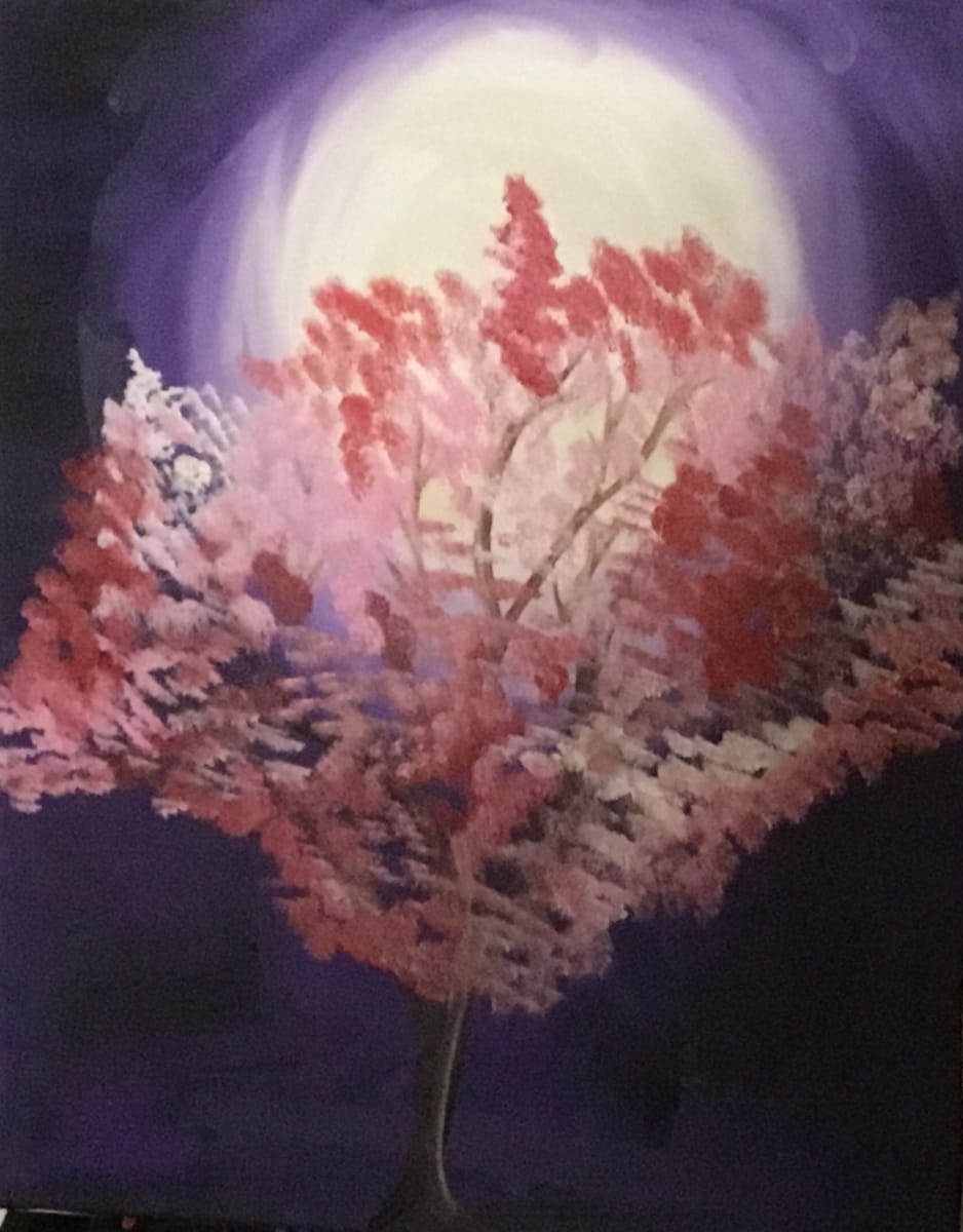 Cherry Blossoms in a Purple Moon by Christopher John Hoppe 