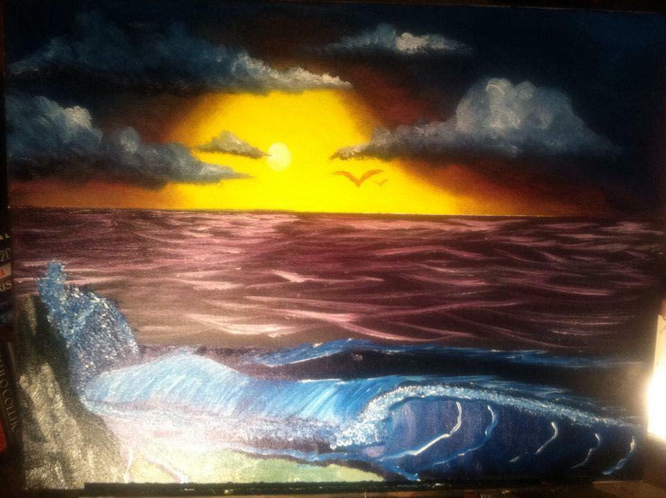 Purple Sunrise of the Pacific by Christopher John Hoppe 