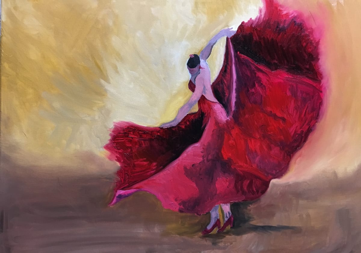 Red Flamenco- SOLD by Christopher Hoppe, Image 1.