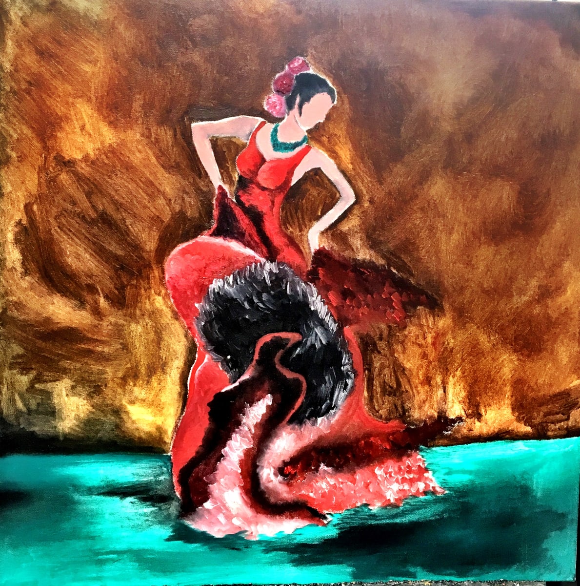 Turquoise necklace Dancer by Christopher John Hoppe, Image 1.
