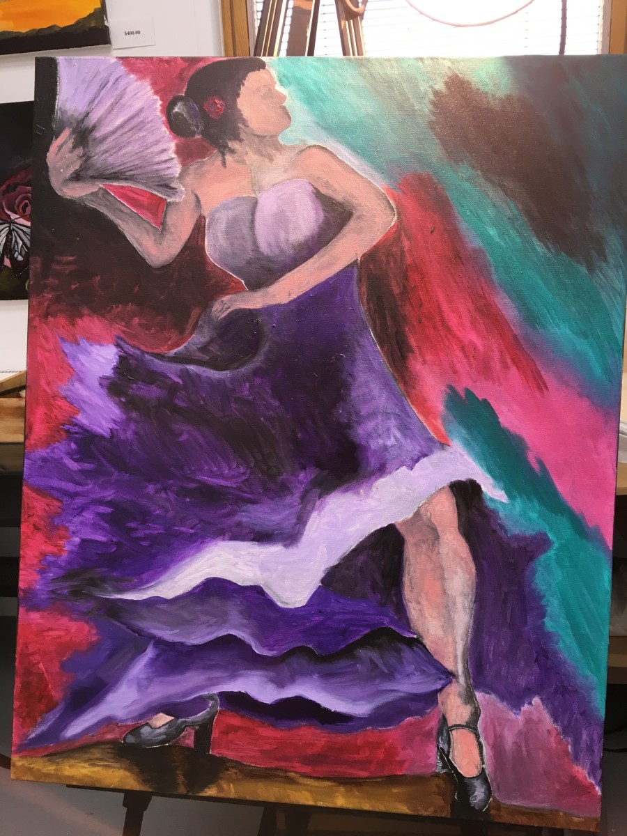 Purple Fan of the Flamenco Dancer by Christopher Hoppe 