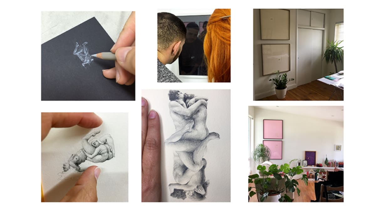 Sample of works - size, framing and viewing reference by Patty Suau, Image 1.