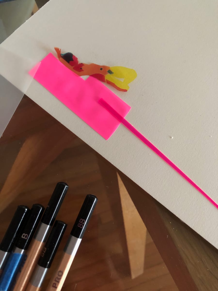 Neon Sharp (unframed, in progress) 