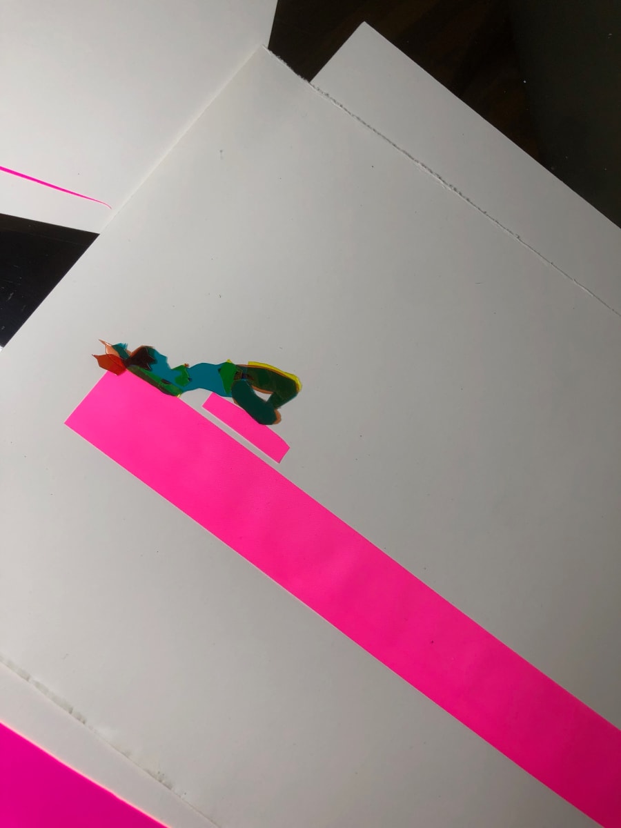 Neon  Rest (unframed, work in progress) 