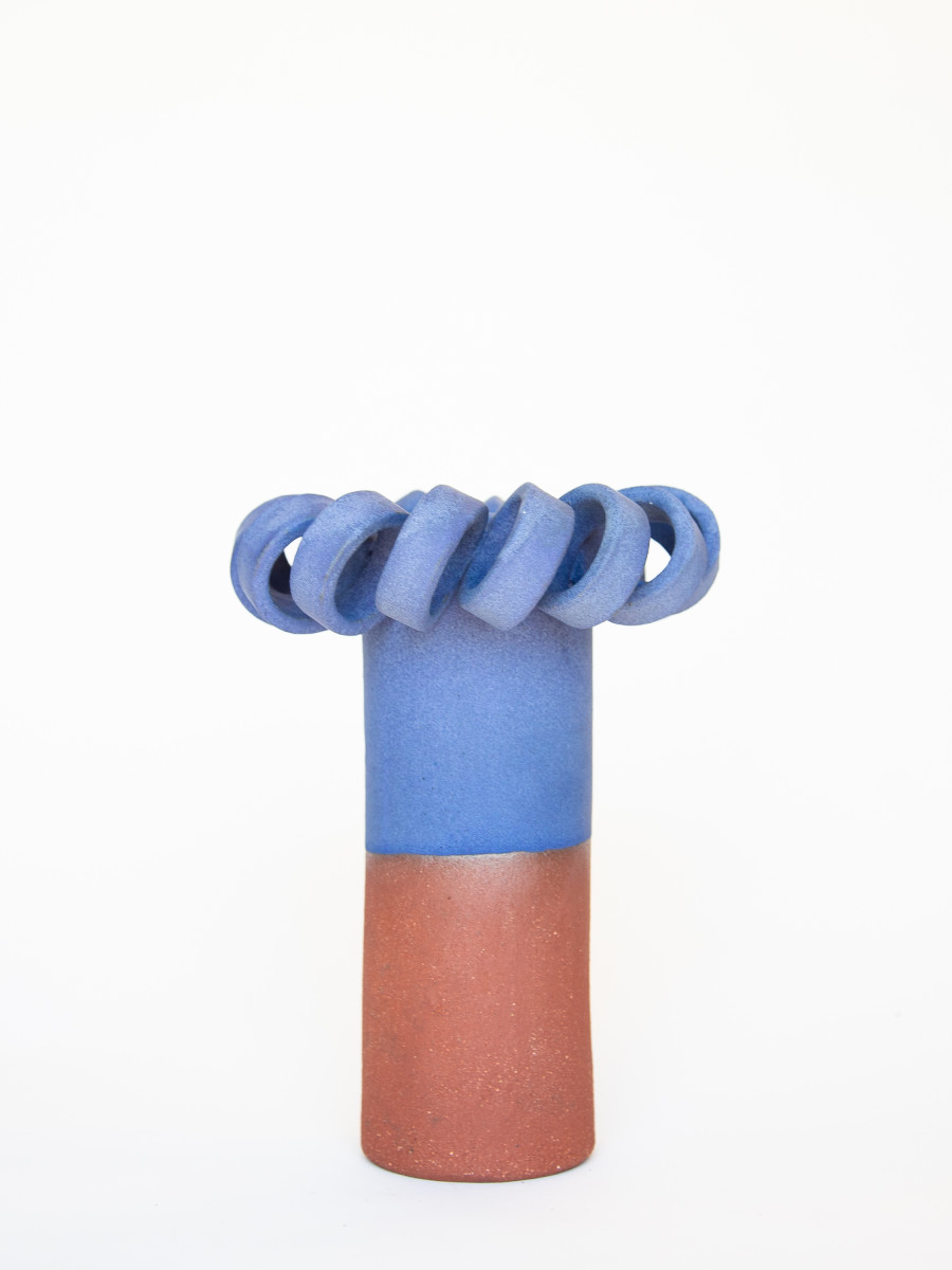 Blue Flower Vessel by BEN MEDANSKY 
