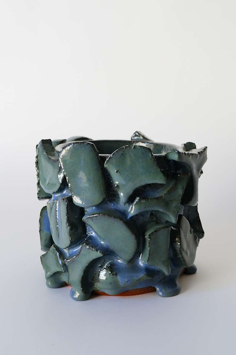 Blue/Green Shapes Vessel by BEN MEDANSKY 