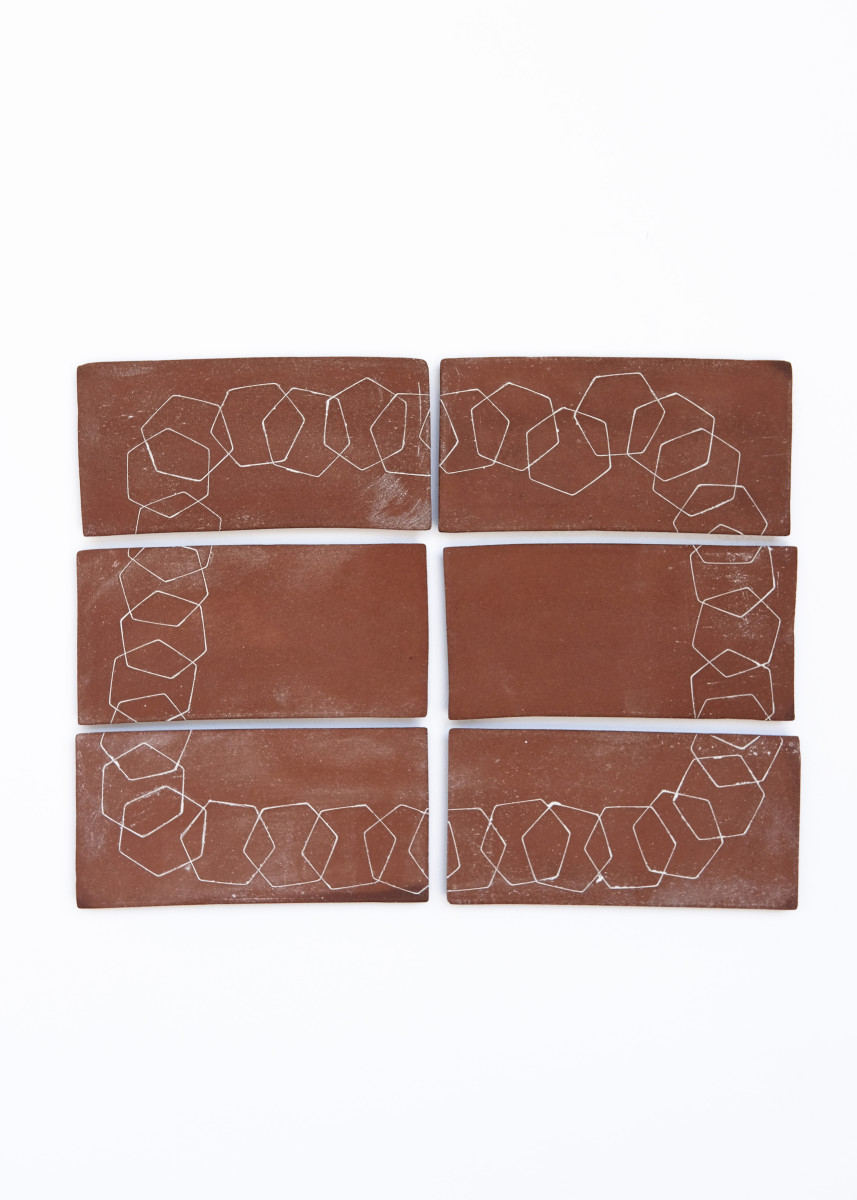 Interlacing Hexagons (Six Panel) by BEN MEDANSKY STUDIO 