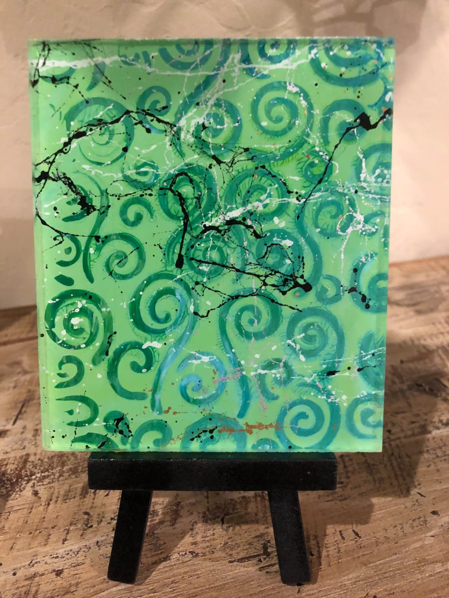 Green Swirls by Janetta Smith 