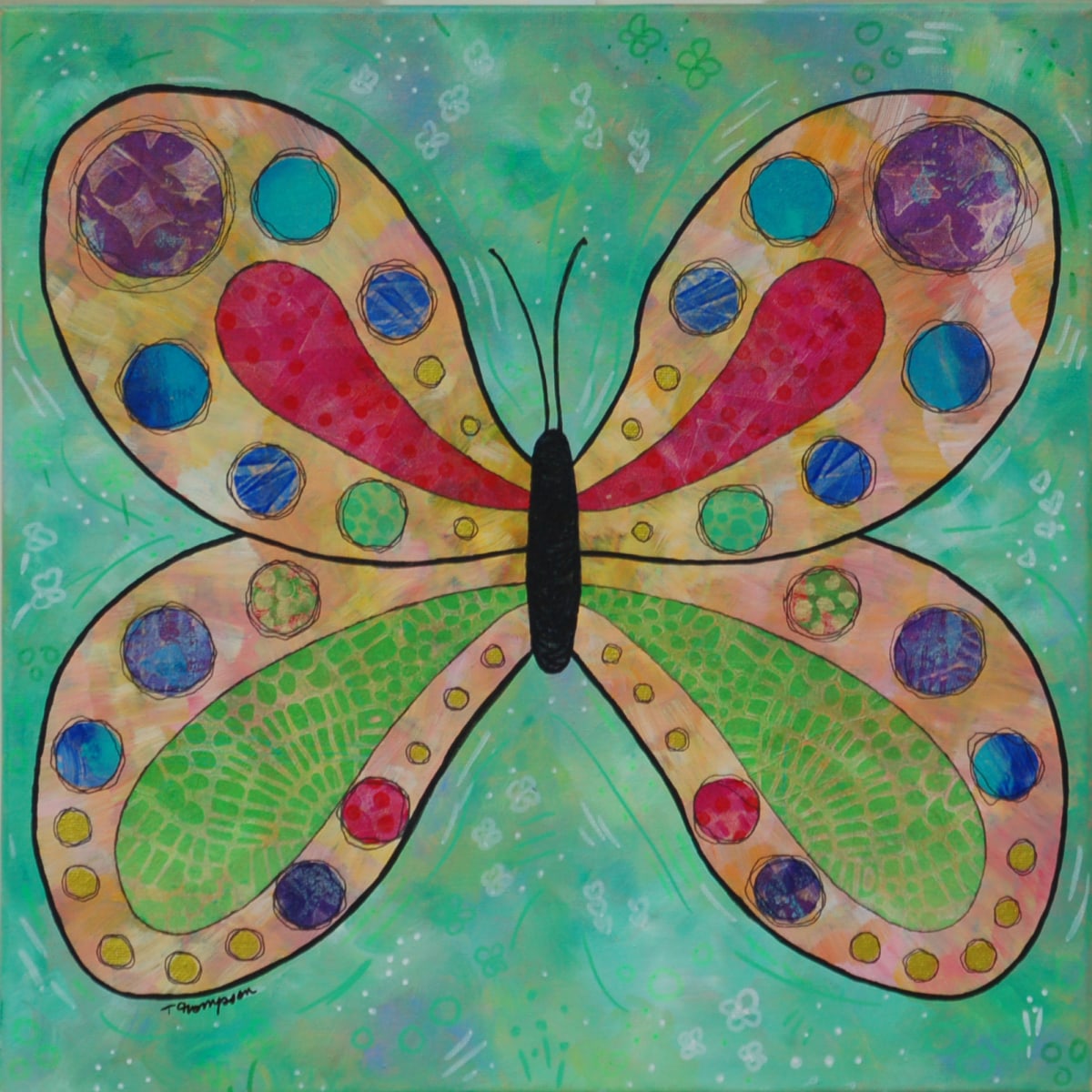 Butterfly #7 Psalm 68:3-6 by Tracy Steel Thompson, Image 1.