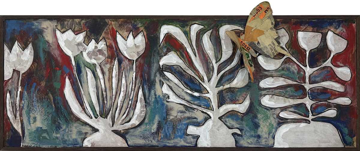 Garden  Butterfly White 1 by Tina Psoinos 