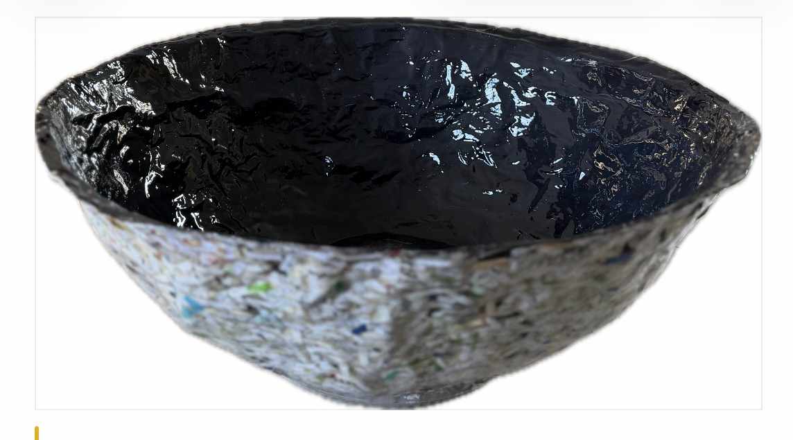 Bowl Black/ Mosaic by Tina Psoinos, Image 1.